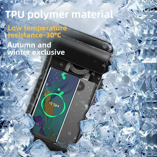 Mobile Phone Waterproof Bag, Low Temperature Resistant Takeaway Rainy Season Special Waterproof Bag, Rechargeable Extra Large Touch Screen Mobile Phone Waterproof Case