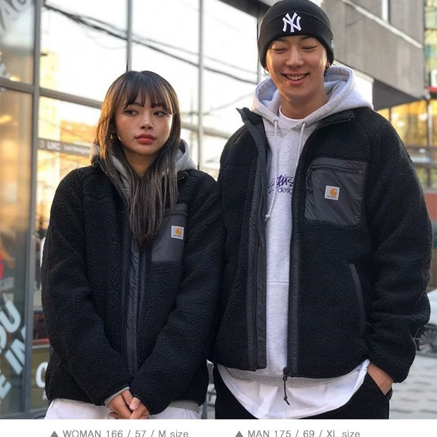 Cross-border high quality car wip card lambswool stitching pocket coat stand collar fleece zipper jacket loose-fitting