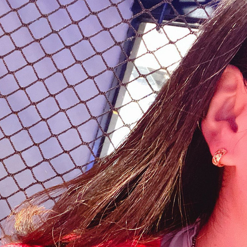  New Trend Earrings Pure Silver Hoop Earrings for Women Korean Style Elegant Small Hollow Grid Hoop Stud Earrings
