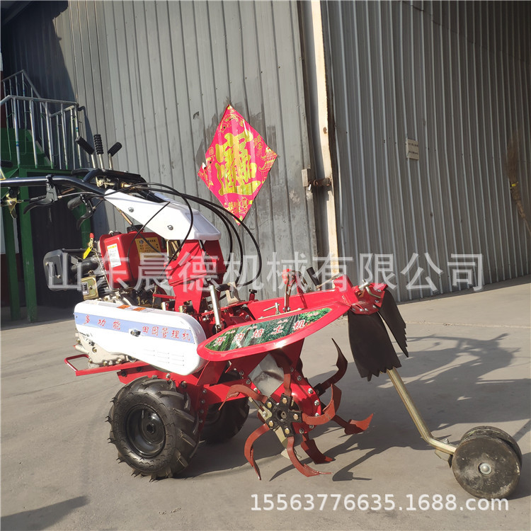 家用手扶式小型开沟机 多功能大葱培土大棚草莓种植起垄机