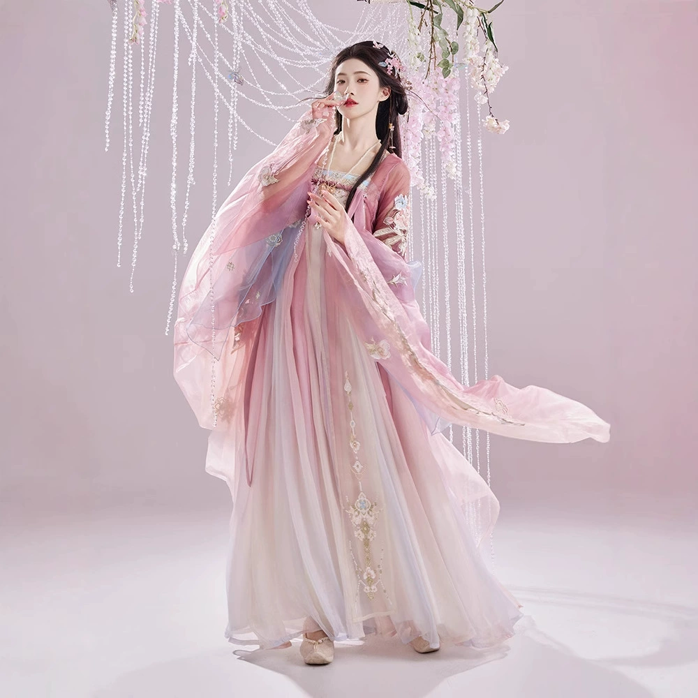 Оригинальная одежда династии Тан, женская вышитая юбка-сука [Yunyan Huanyan] Улучшенные элементы династии Хань