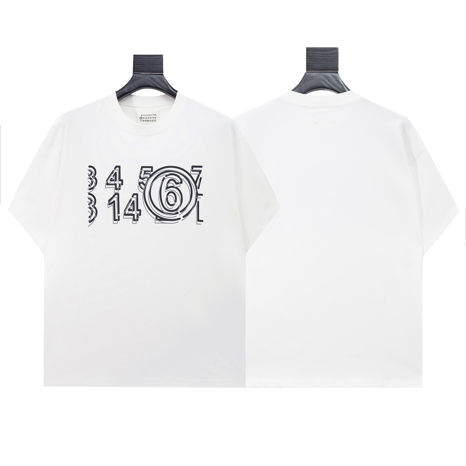 クロスボーダーメゾンマルジェラマジラデジタルプリントMM6純綿高品質男性tシャツ女性半袖潮