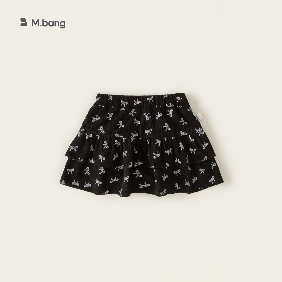 Yoobao ropa infantil 2025 nueva niñas falda corta de flores negras de otoño niñas arco falda de torta falda