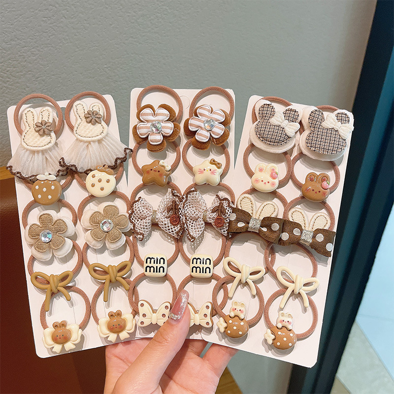 Cinturón infantil lindos cabello de café leche niñas atadas cabello de cabello no lastimas toalla de cabello anillo cabello de cabello de cabello de niñas