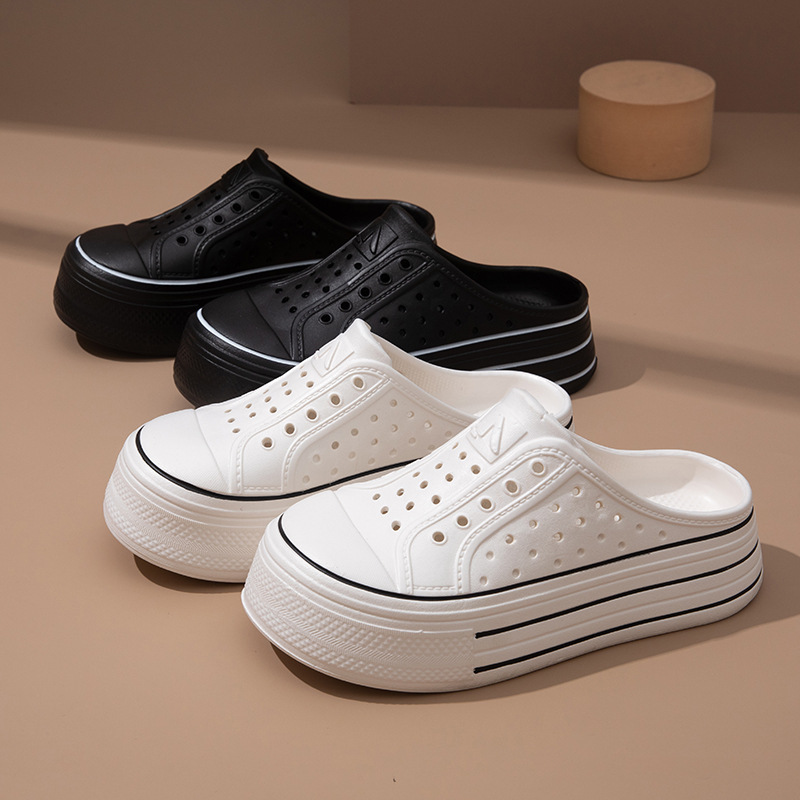 Summer New Fashion Outdoor Clogs for Women, Thick-Soled, Comfortable Sandals with Closed-Toe Design, Cross-Border Southeast Asia