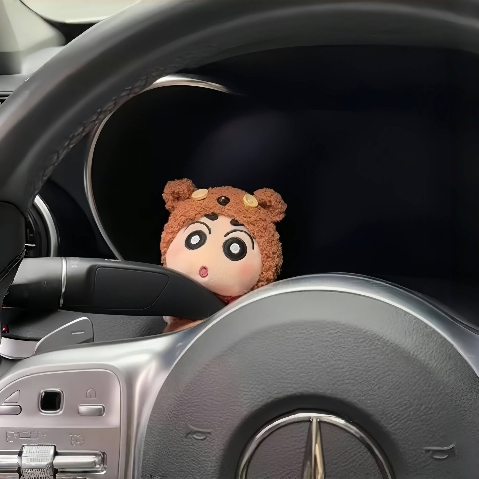 Cartoon Cute Car Gear Shift Knob Cute Doll Car Steering Wheel Light Wiper Gear Shift Knob Decoration Internet Celebrity Ornament for Women