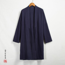 中国风男装提花男士中长款改良汉服新中式复古道袍