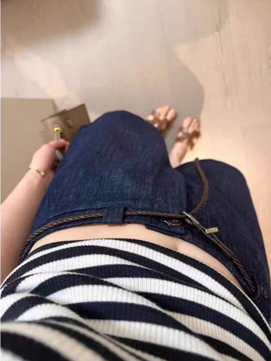 Quần short nữ denim phong cách vintage, dáng rộng thoải mái mùa hè — màu xanh đậm