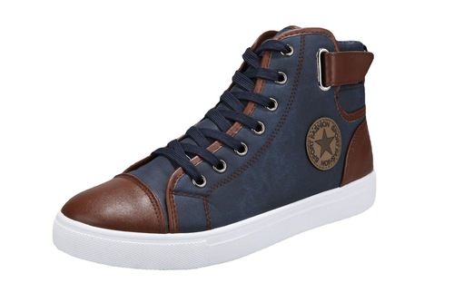  spring new retro trendy shoes British short boots men's high-top shoes Korean style trendy men's high-top sneakers
