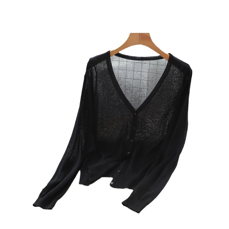 Knitted summer thin cardigan, cloak, oversize