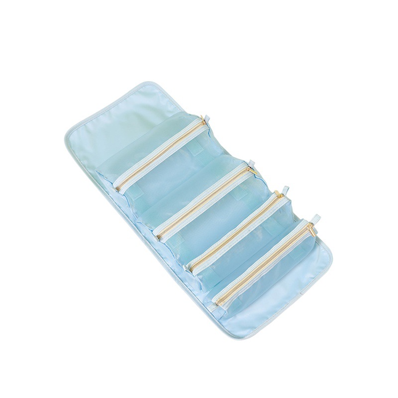 Serie de estrellas de alto aspecto bolsa curvada portátil de gran capacidad bolsa de lavado de viaje desmontable Portátil Bolsa de almacenamiento de maquillaje