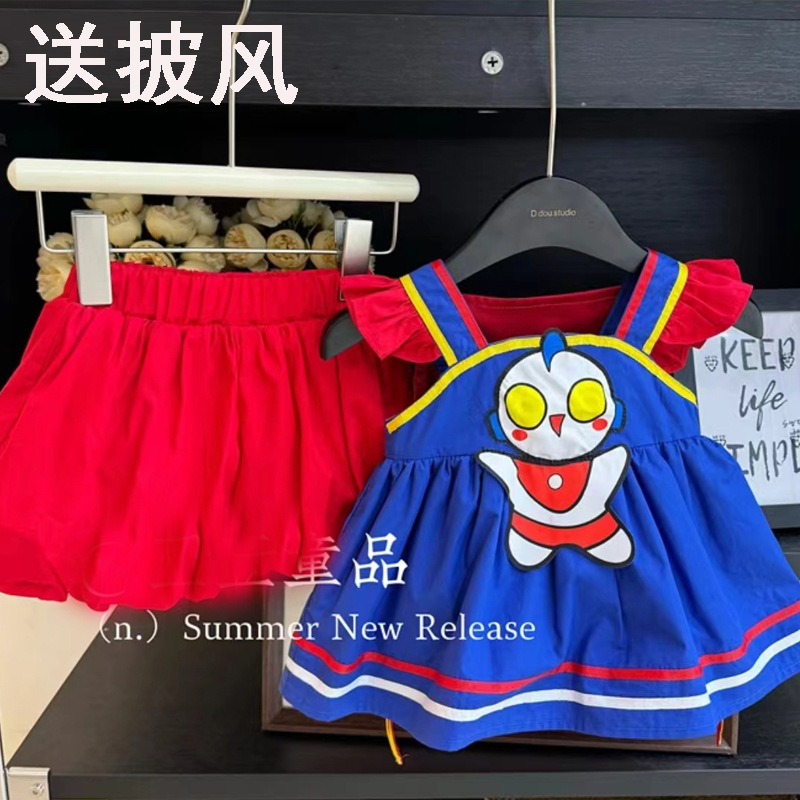 Otoño nuevo vestido de niñas Lolita vestido de princesa infantil Ultraman Lolita vestido de mangas largas ropa infantil