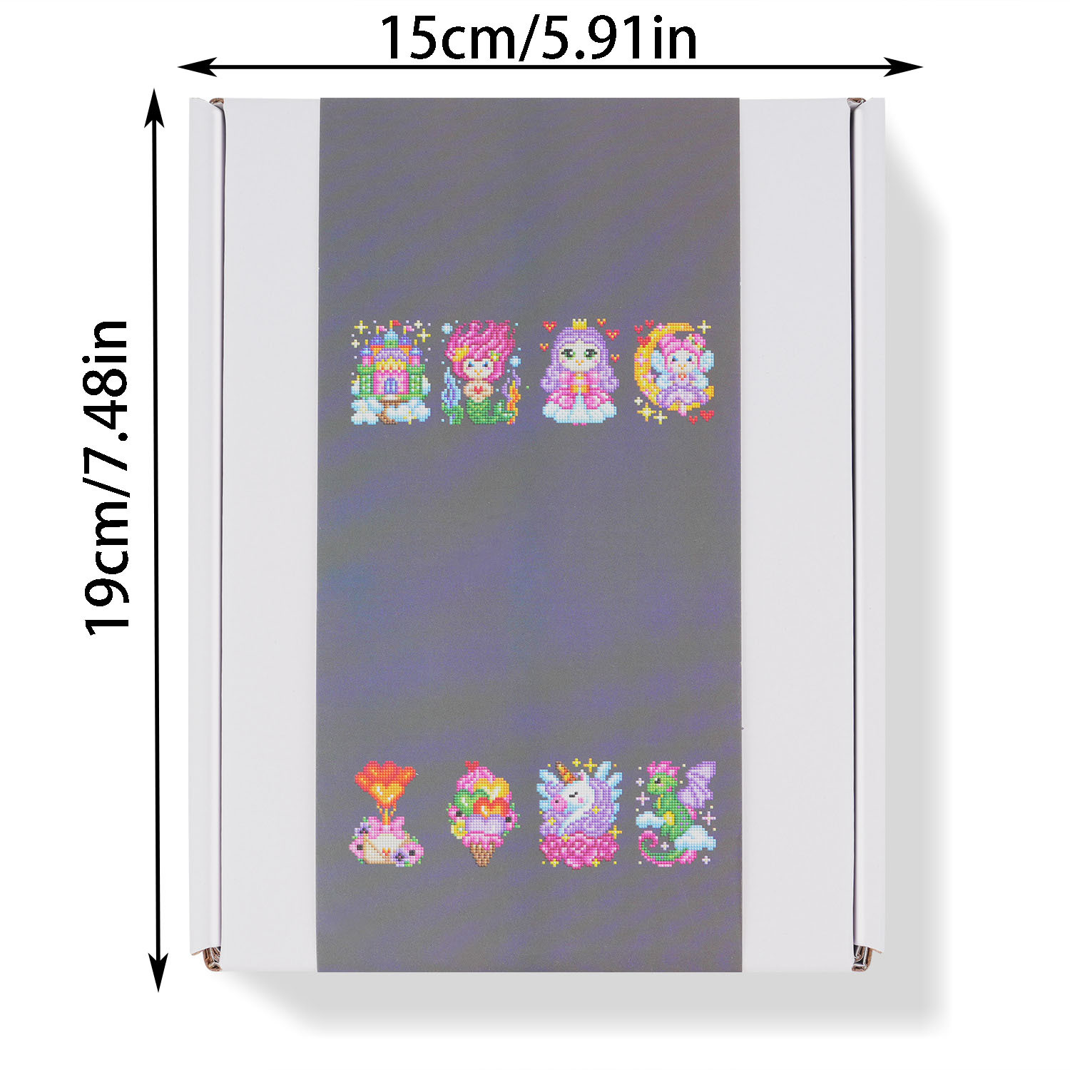 Nuevo cross-border 5D pintura de diamantes DIY edición de arco iris 5 * 7 pulgadas marco de fotos dibujo encantador caricatura sirena unicornio