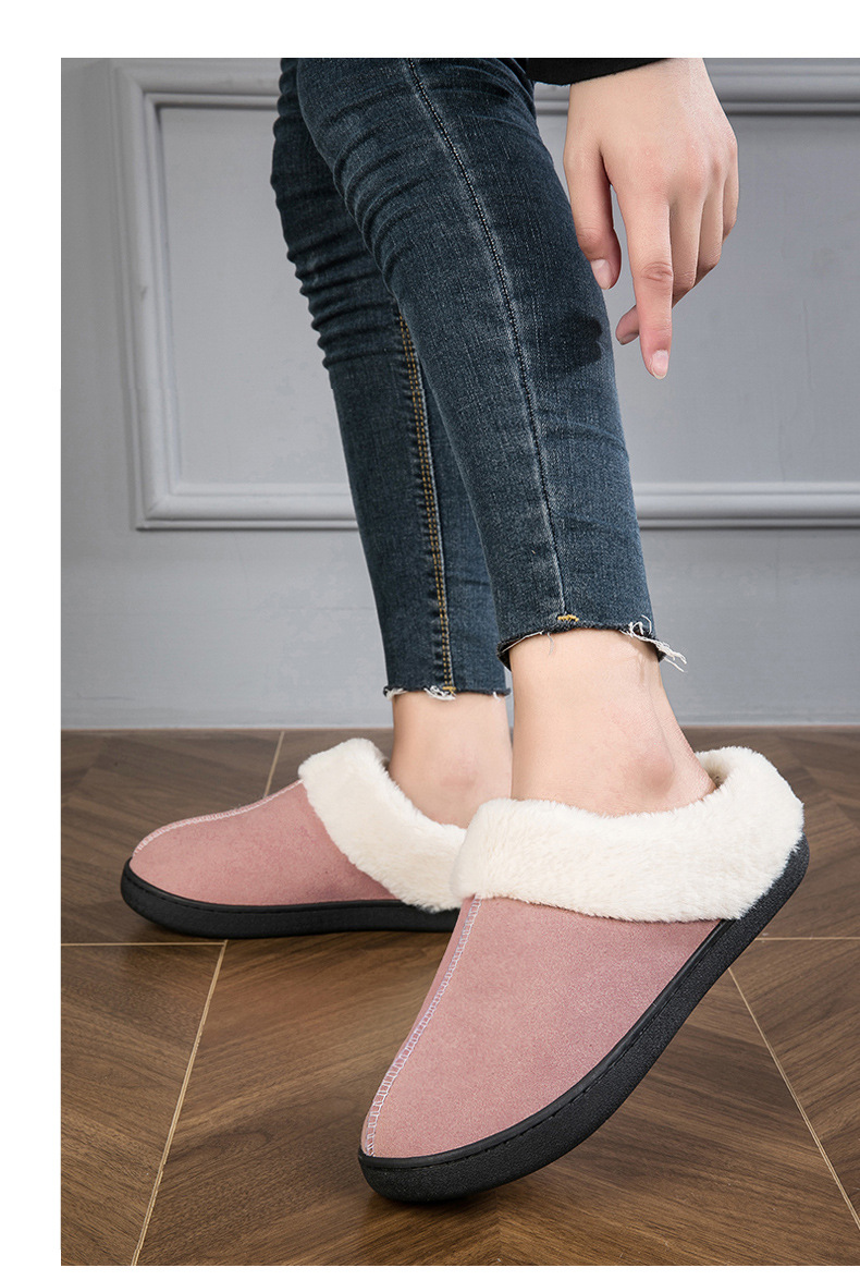 Pantofole invernali calde da uomo foderate antiscivolo morbide_voghion.com