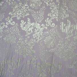 新款 大花型粉紫织锦缎家具坐垫提花面料 女装连衣裙礼服包服饰