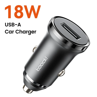 Single C and 30W A – Mobil şarj cihazları - toocki-fast-charging-18w-car-charger-single-a-black-english-bag