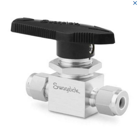 世伟洛克SS-43GS6-LL不锈钢40G 2通球阀1.5Cv3/8 in.卡套闩锁手柄