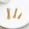 DIY material plating 18K gold jewelry accessories lasting 0.5mm flat -bottomed needle T -shaped chip bead 10/package