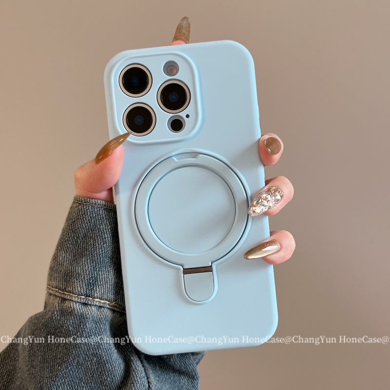 Magnetic Silicone Phone Case For Iphone 15 Pro 14 13 Shockproof_voghion.com