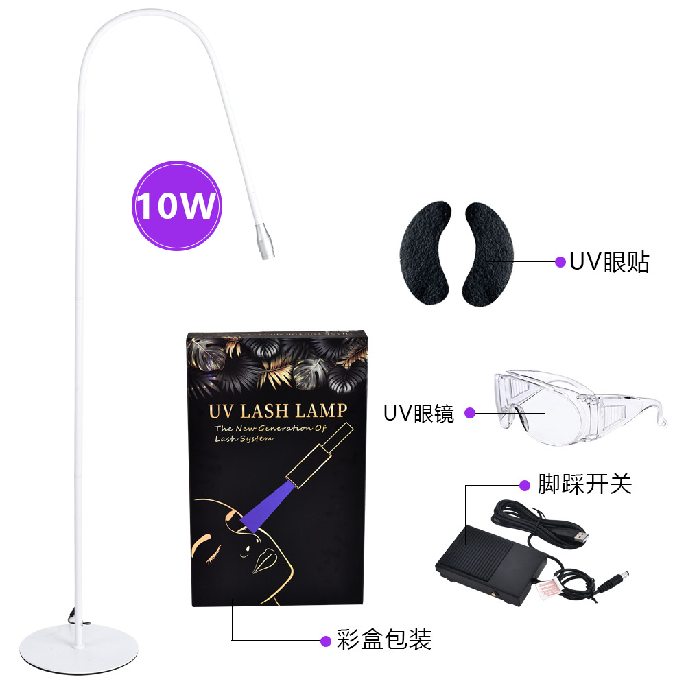 Lámpara profesional de curado UV para injerto de pestañas, LED ultravioleta, extensión de pestañas de alta eficiencia, 5/10W, especial para pegamento de secado rápido