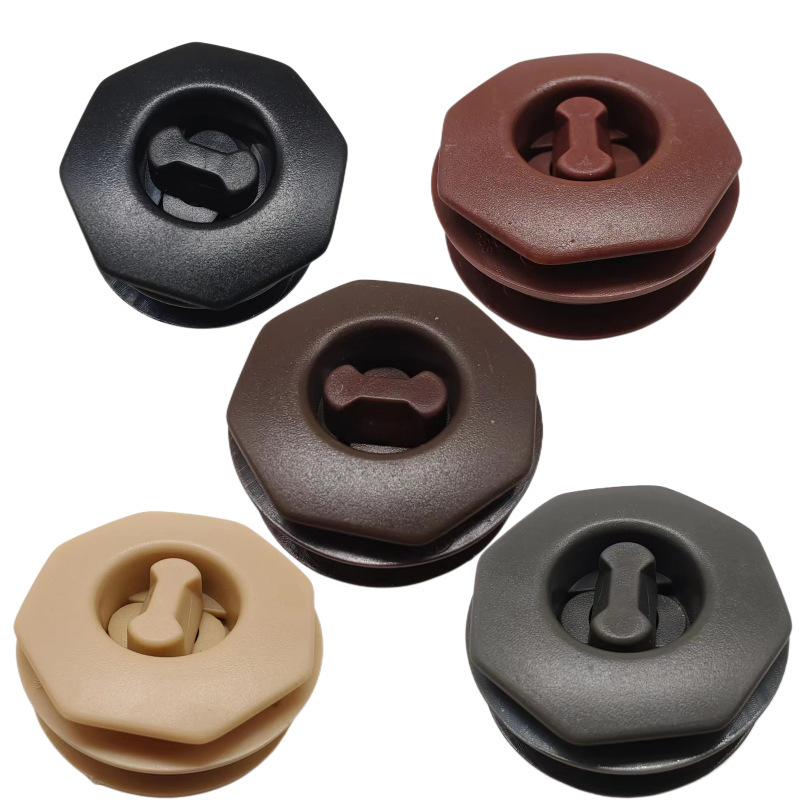 Car Double-Layer Foot Pad Buckle Anti-Slip Plastic Buckle Leather Wire Ring Knob Fixed Artifact Removable Accessories