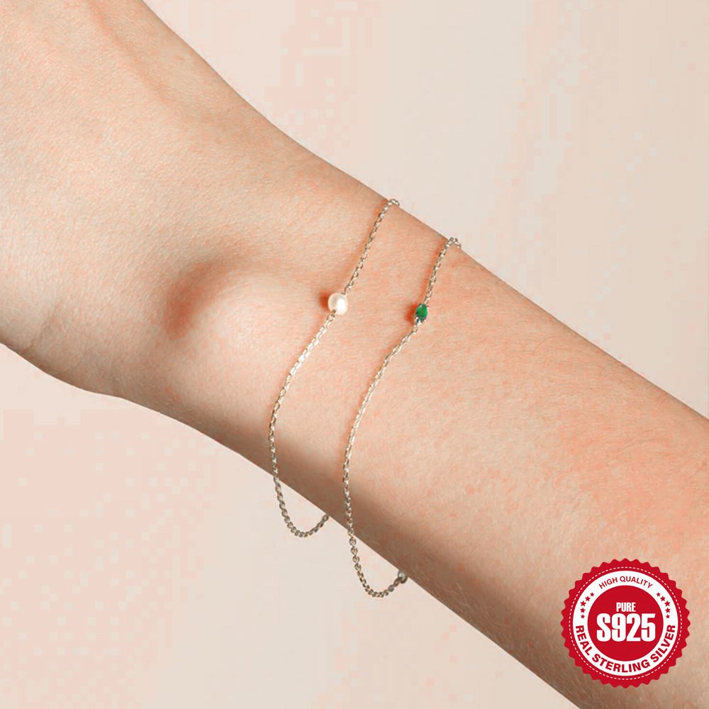 4g Weight Bracelets Classification 1 Piece Quantity Daily Occasion 925 Sterling Silver Material Geometric Pattern Women's Gender Plating Design Simple Style Style 925 Sterling Silver Bracelets Simple Style 9