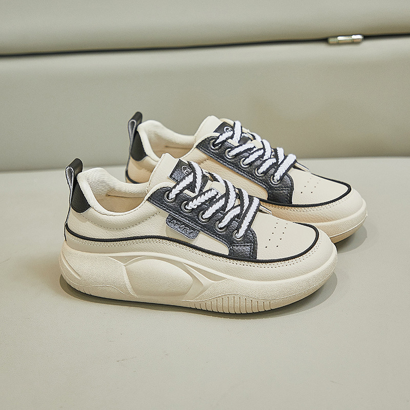Women's Versatile Running Sneakers Warm Autumn Winter White Shoes_voghion.com