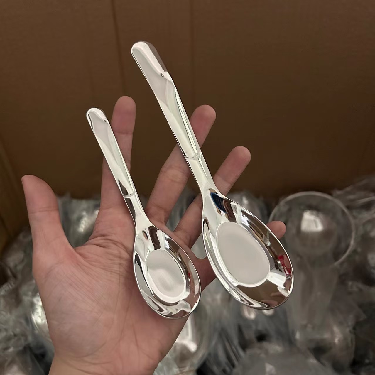 Boss's Personal Choice: Stainless Steel Spoon, Food-grade, Suitable Home Use, Children Drink Soup, With A Deep And Long_voghion.com