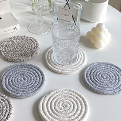 Ins-style handmade cotton rope heat-resistant and heat-insulating dining mat, simple pot mat, heat-resistant mat, Japanese cotton thread coaster