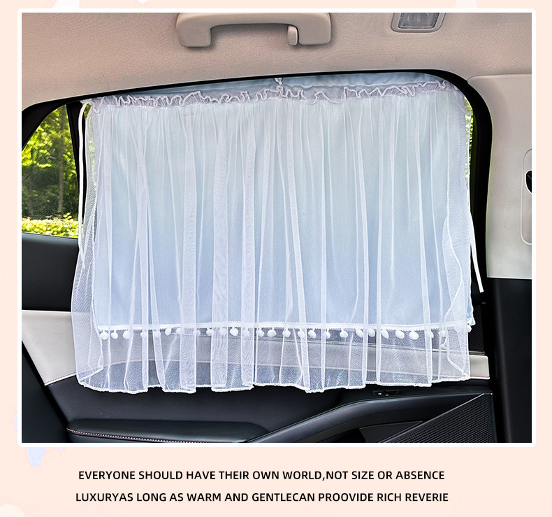 Car Sunshade Creative Double-Layer Car Sunshade for Summer Children's Car Suction Cup Type Sun Protection and Heat Insulation Curtain