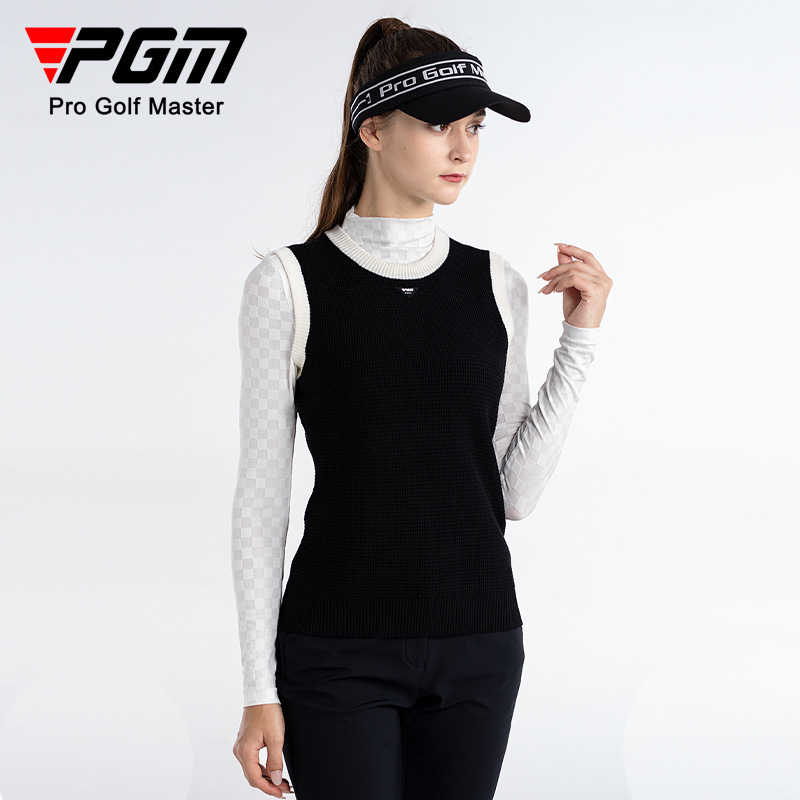 Áo vest len cổ tròn phối màu nữ PGM – giữ ấm mùa thu đông, dáng ôm nhẹ — YF657-Áo vest đen, YF657-Áo vest màu xám, YF657-Áo vest trắng, YF657-Áo vest kaki