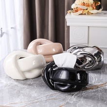 北欧风创意棉花糖抽纸盒餐桌陶瓷胶囊纸巾盒轻奢家用客厅桌面摆件