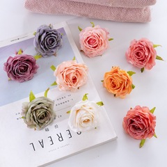 Manufacturer's Lover's Rose Flower Head Artificial Flower Simulation Plant Wholesale Wedding Celebration Decorative Crafts MW07302