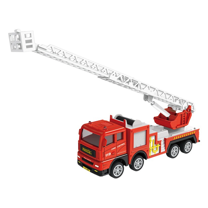 Bebé de juguete coche niño niños camión de bomberos de rescate camión de bomberos de rociadores de elevación modelo de escalera