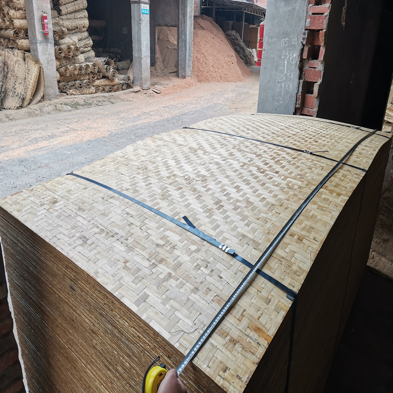 Caja de embalaje de madera contrachapada de bambú tejido 3mm5 chapa de madera contrachapada de bambú plantilla de construcción decoración de techo suspendido