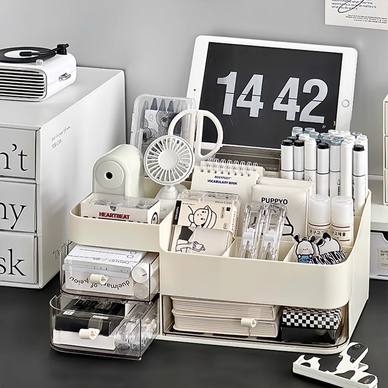 Organizador de Maquillaje con Cajones, Grande, para Tocador, con Divisorias