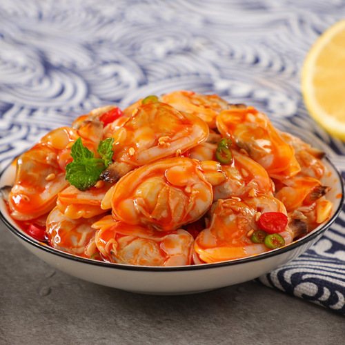 Spicy Clam Meat 100g/Can Seafood Ready-to-Eat Canned Food Fast Shipping Live Streaming E-commerce Product