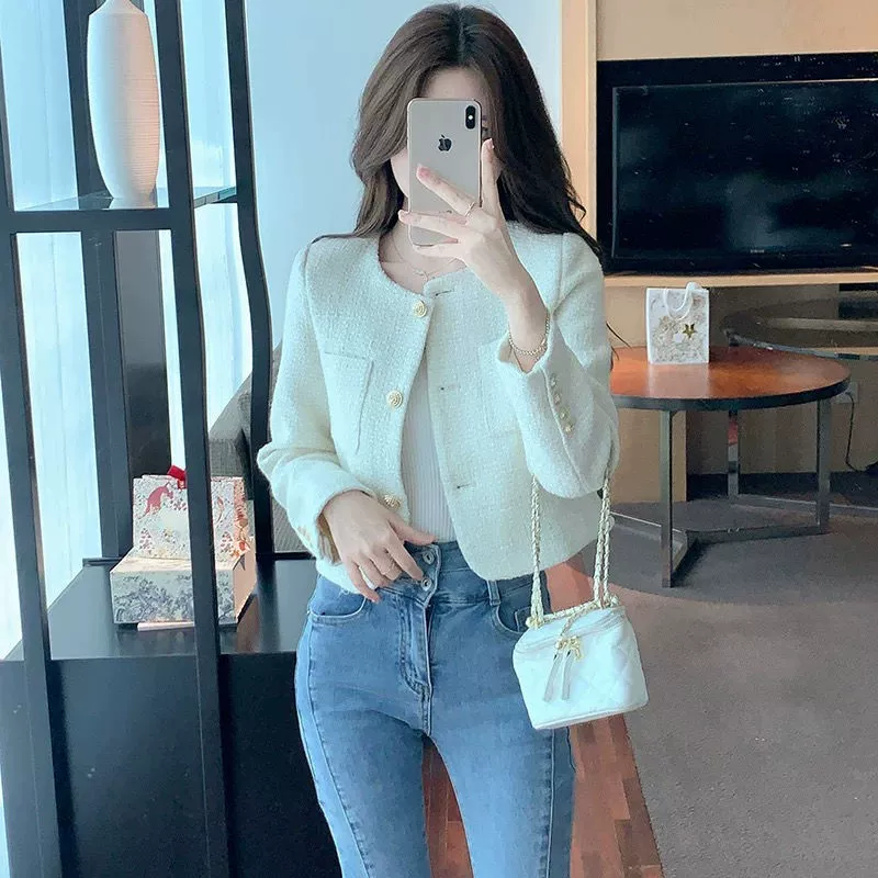 Осенняя цветная куртка, стиль Chanel, для подростков