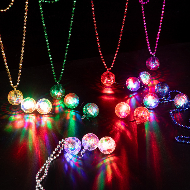 Dopamine-Style Colorful Necklace Laser Reflective Nightclub 70S Retro Disco Pendant Dopamine-Style Colorful Necklace Laser Reflective Nightclub 70S Retro Disco Pendant