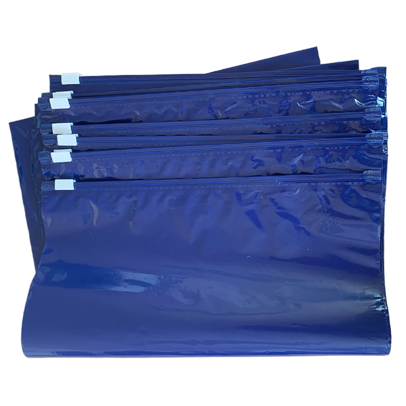 PE蓝色密封垃圾袋 可做不同规格密封袋带拉头袋 防水密封袋