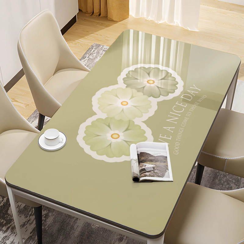 pvc软玻璃餐桌垫防水防油防烫免洗桌布轻奢高级感茶几桌面保护