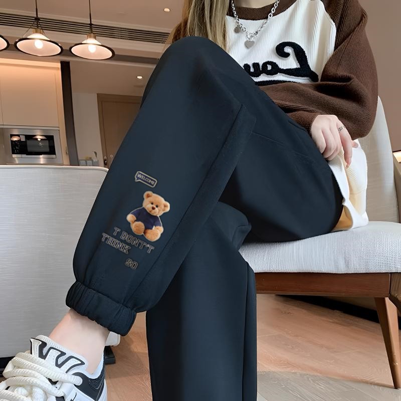 SO 베어 레깅스 얇은 블랙 팬츠