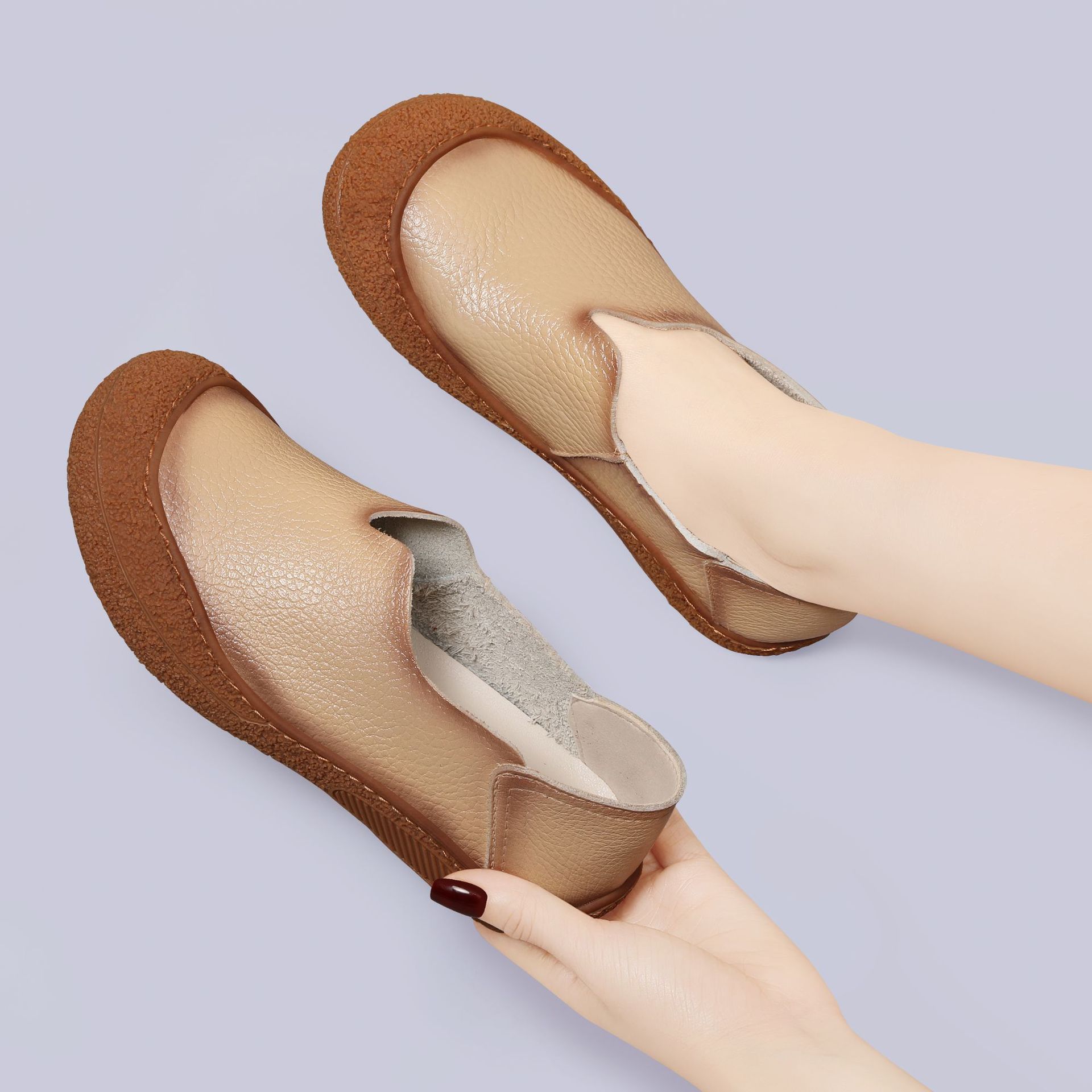 (Mới) Mã B5286 Giá 1110K: Giày Da Nữ Putdct Đế Mềm Hàng Mùa Xuân Thu Đông Trung Niên Phục Cổ Cổ Điển Giày Dép Nữ Chất Liệu Da Bò G04 Sản Phẩm Mới, (Miễn Phí Vận Chuyển Toàn Quốc).
