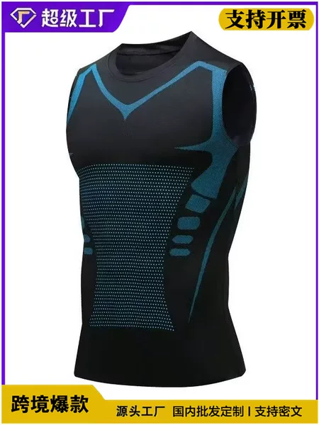 In-Stock Cross-Border Foreign Trade Basketball Sports Vest, Tight-Fitting Men's Quick-Dry Casual Sleeveless T-Shirt, Short-Sleeve Tank Top, Sweat-Absorbing Training Wear