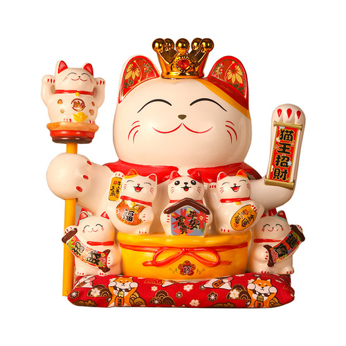 Lucky Cat Large Ornament Store Opens Electric Shaker Large Japanese Ceramic Creative Business is Prosperous Lucky Cat