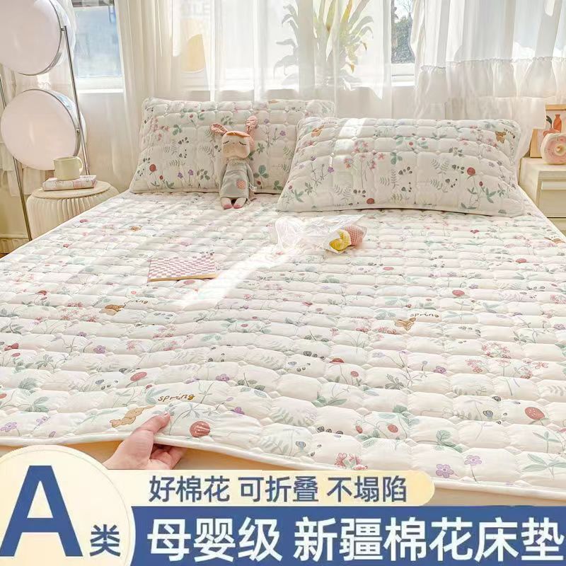 2025 New Cotton Cotton Quilted Mattress Foldable Machine Washable Anti-Slip Simmons Protective Pad Can Be Delivered