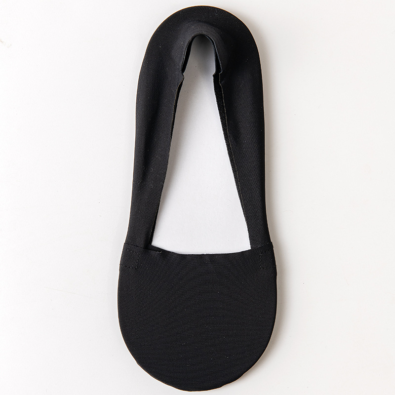 La primavera y el verano de las nuevas mujeres calcetines de seda de hielo fresco invisibles calcetines de silicona antideslizante barco