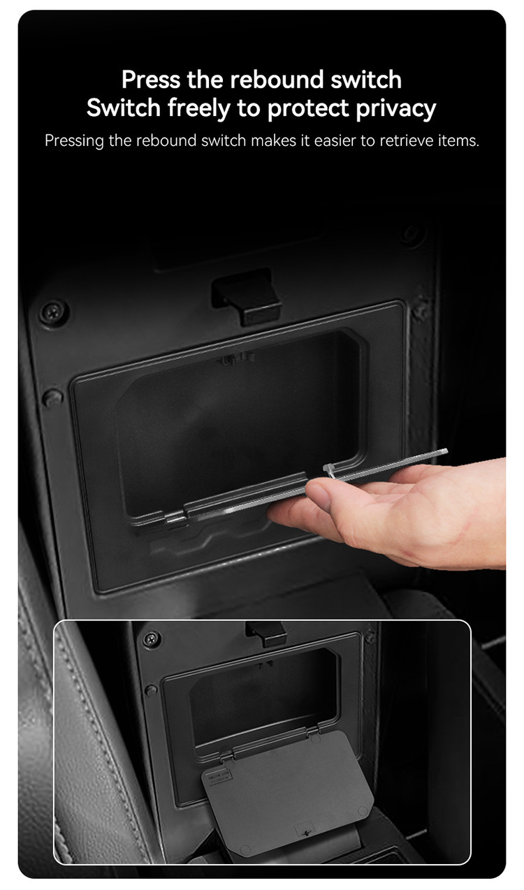 Suitable for 24-25 Mitsubishi Triton Armrest Box Hidden Storage Box L200 Car Storage Car Supplies