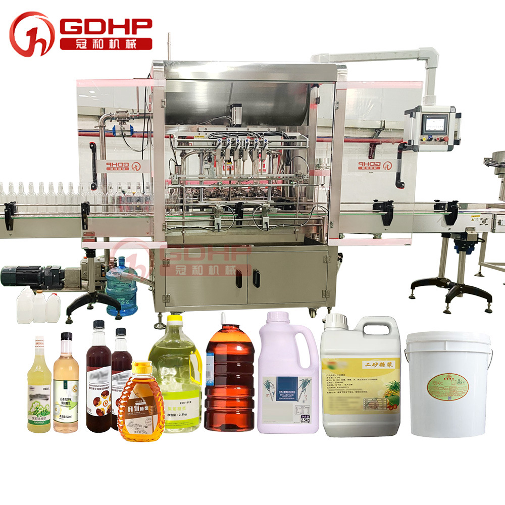 230612单奶茶糖浆转子泵灌装旋盖铝箔封口生产线-12