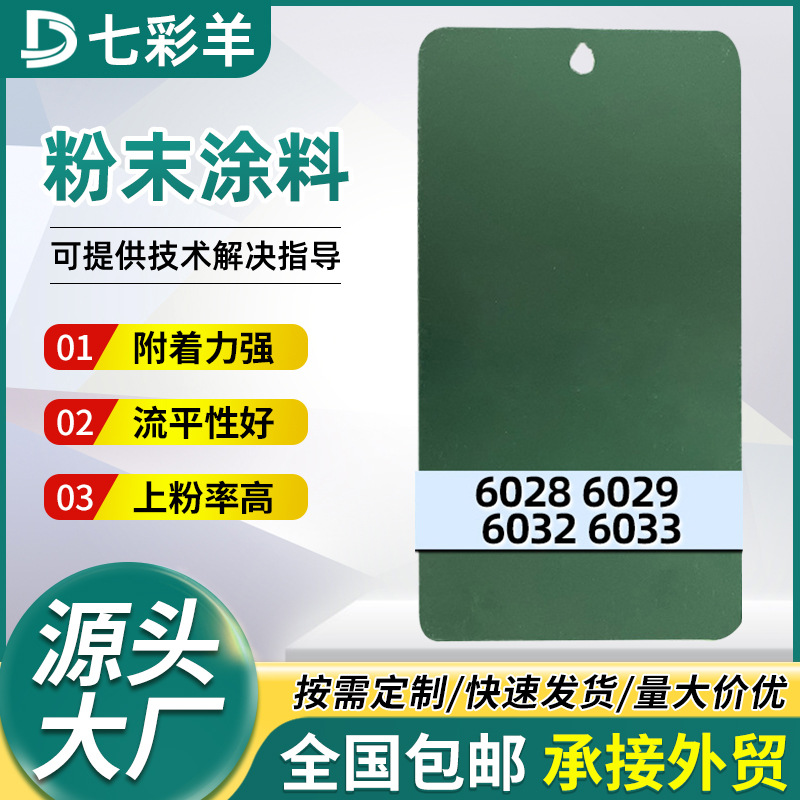 厂家批发绿色系塑粉涂料家装防锈无静电喷涂塑粉高亚平光粉末涂料
